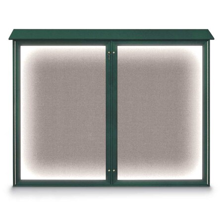 United Visual Products Double Door Enclosed Indoor Letterboard UV1127-BRONZE-HUNGRN
